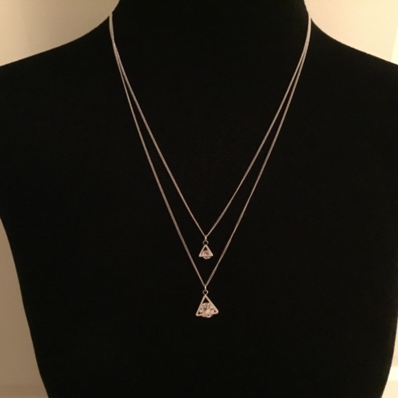 NWT RICKI’S Silver Cubic Zirconia Necklace - Picture 3 of 4